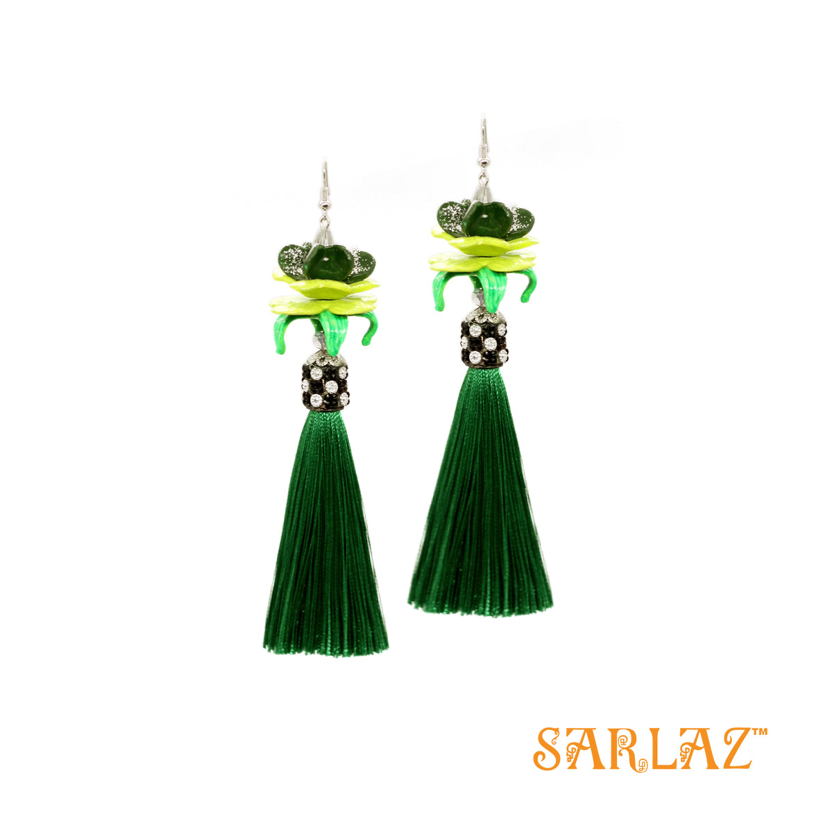 Milana Flower Statement Earrings — Tassel Earring