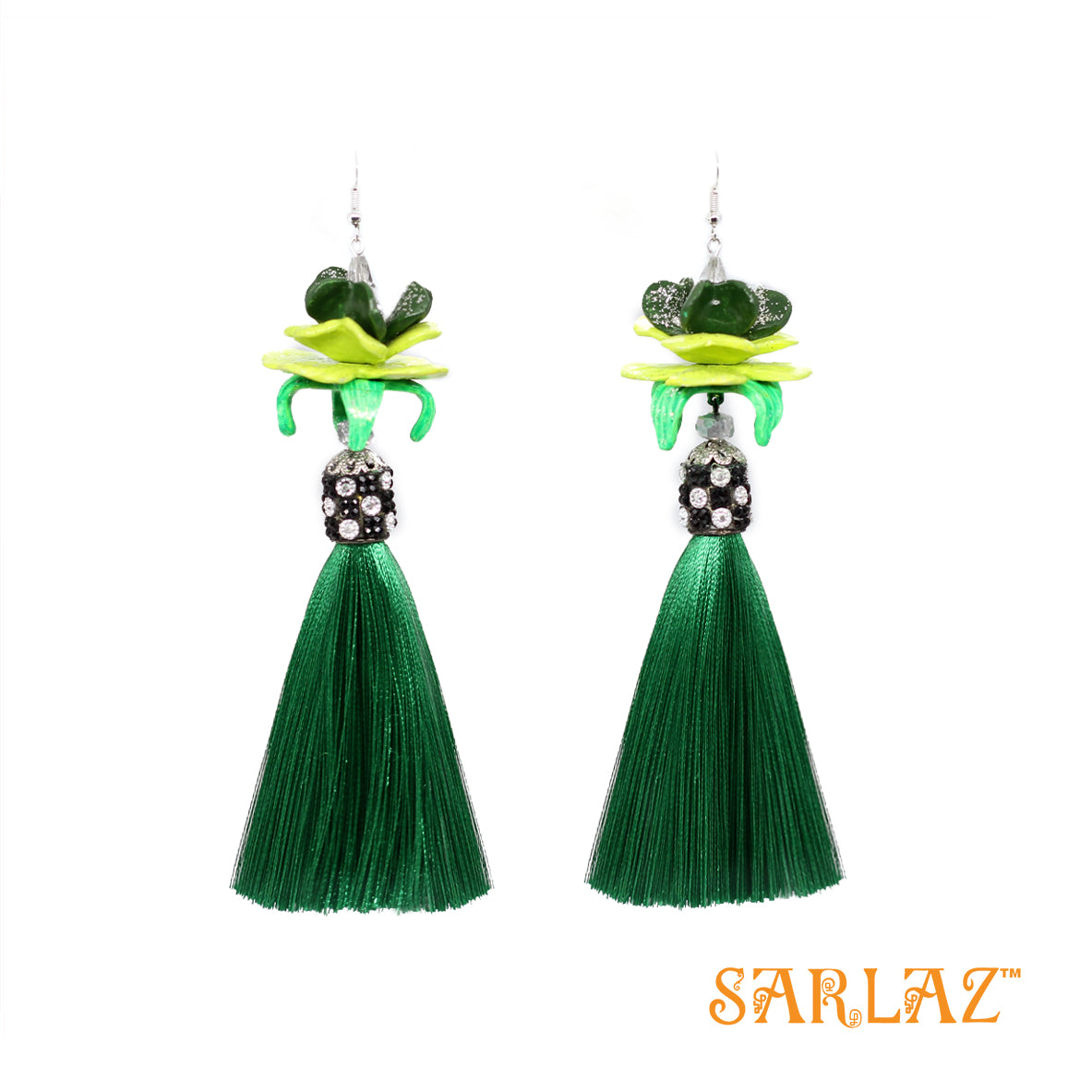 Milana Flower Statement Earrings — Tassel Earring