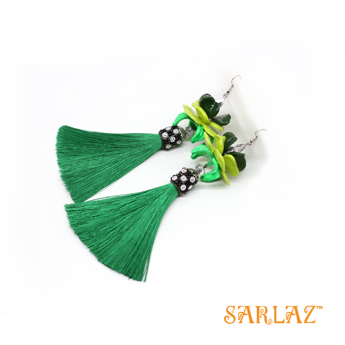 Milana Flower Statement Earrings — Tassel Earring