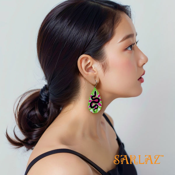 Pretty petal snake earrings — Animal Theme Statement earrings