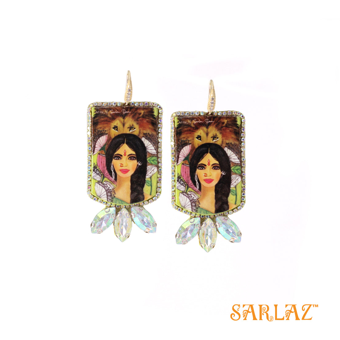 Rudrani — Lion Theme Art Earrings