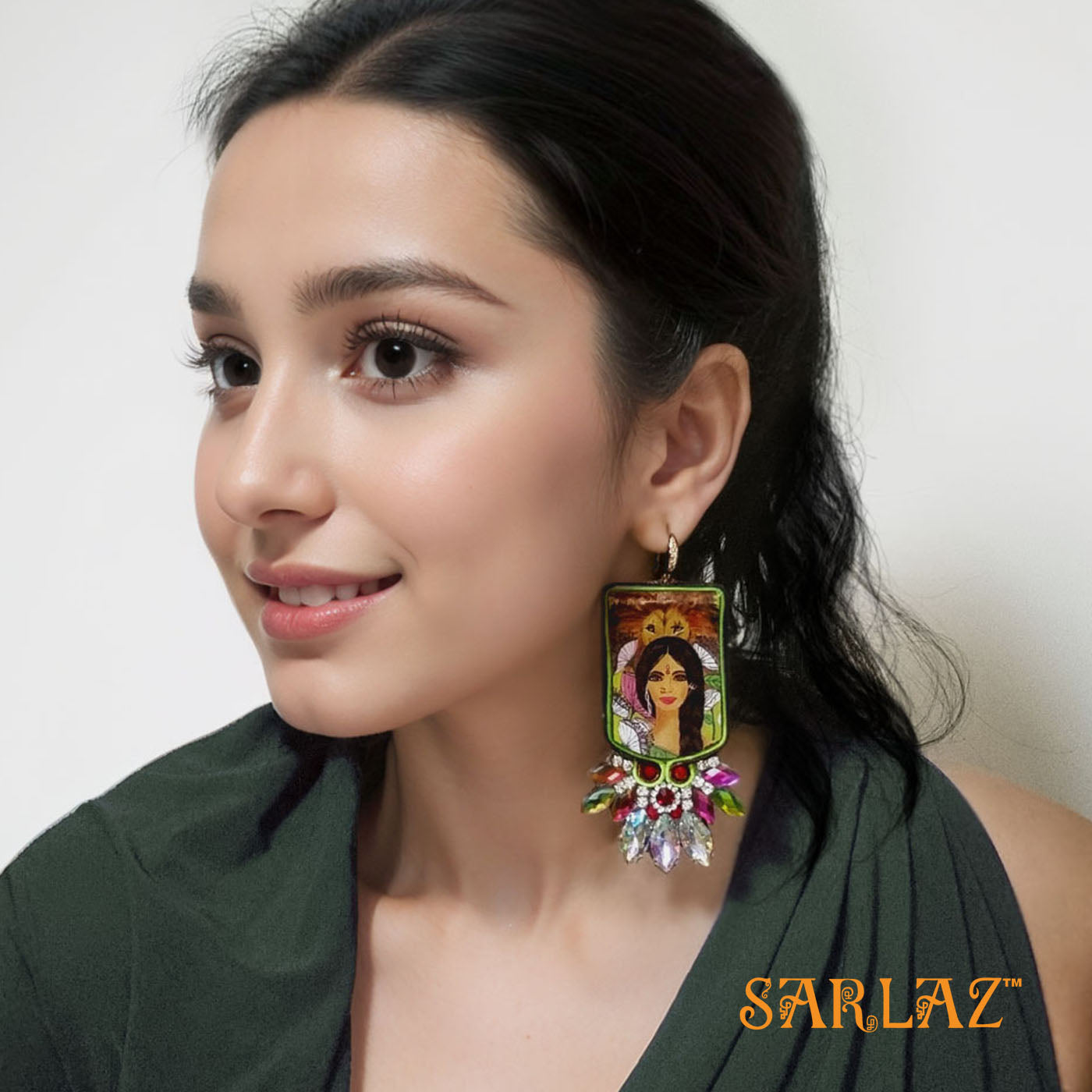 Rudrani — Luxe Design earrings — Lion Theme Art Earrings