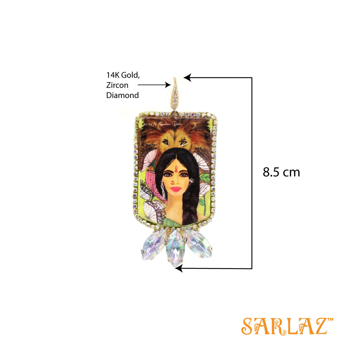 Rudrani — Lion Theme Art Earrings