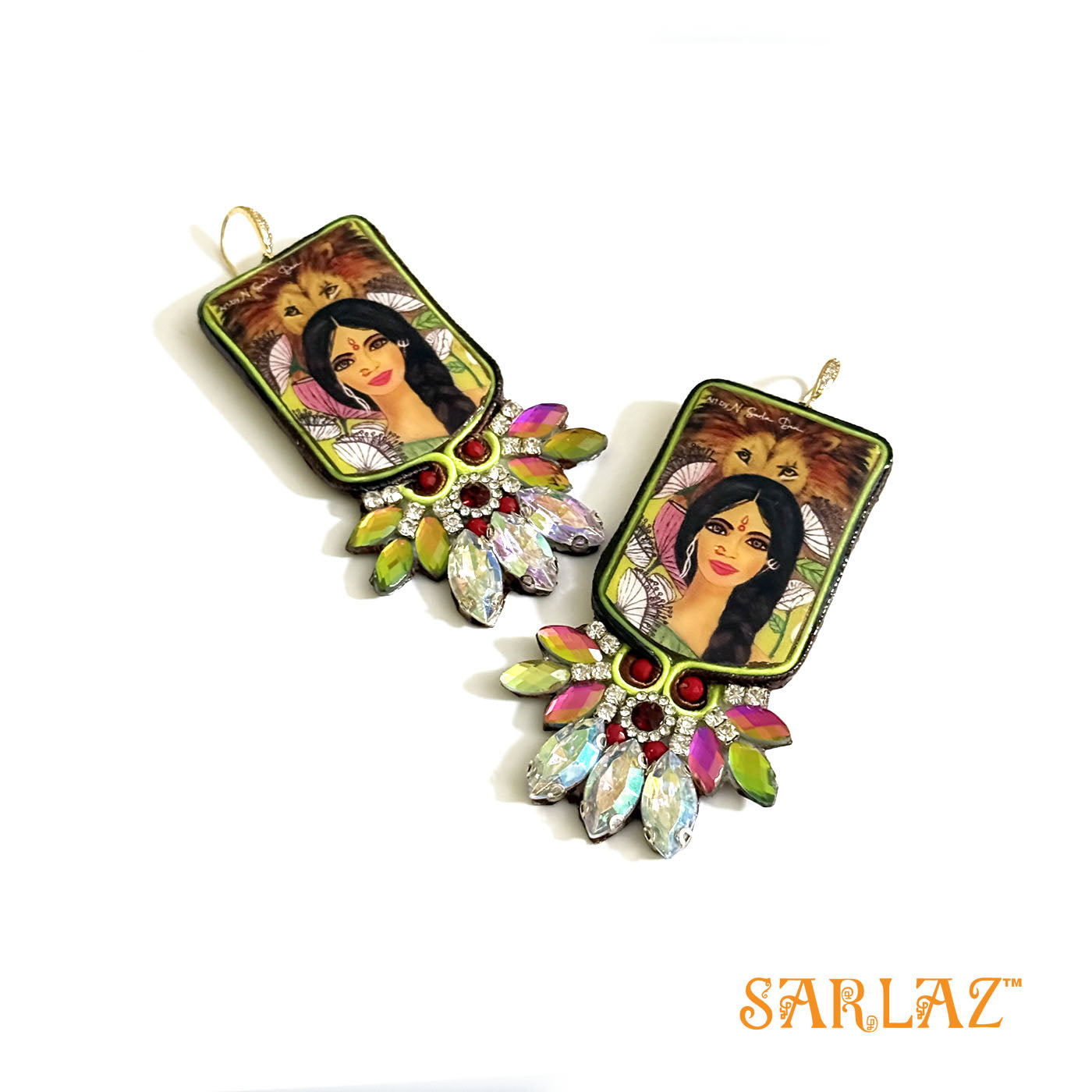 Rudrani — Luxe Design earrings — Lion Theme Art Earrings