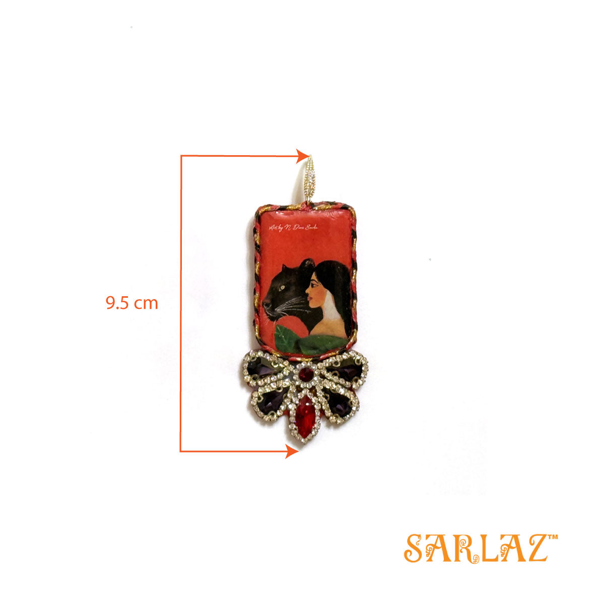 Sidra — Luxe design badge shape — Panther Art Earrings