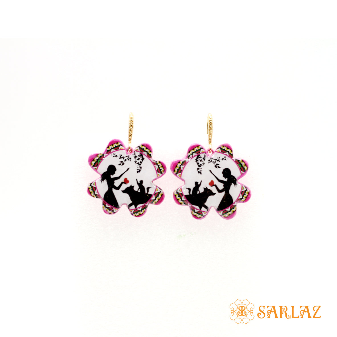 Kailani - Love calling - girl, cat & dog — Heart to heart theme jewellery