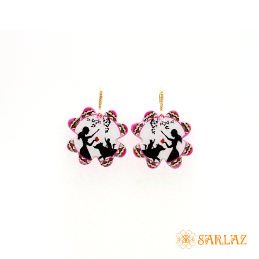 Kailani - Love calling - girl, cat & dog — Heart to heart theme jewellery