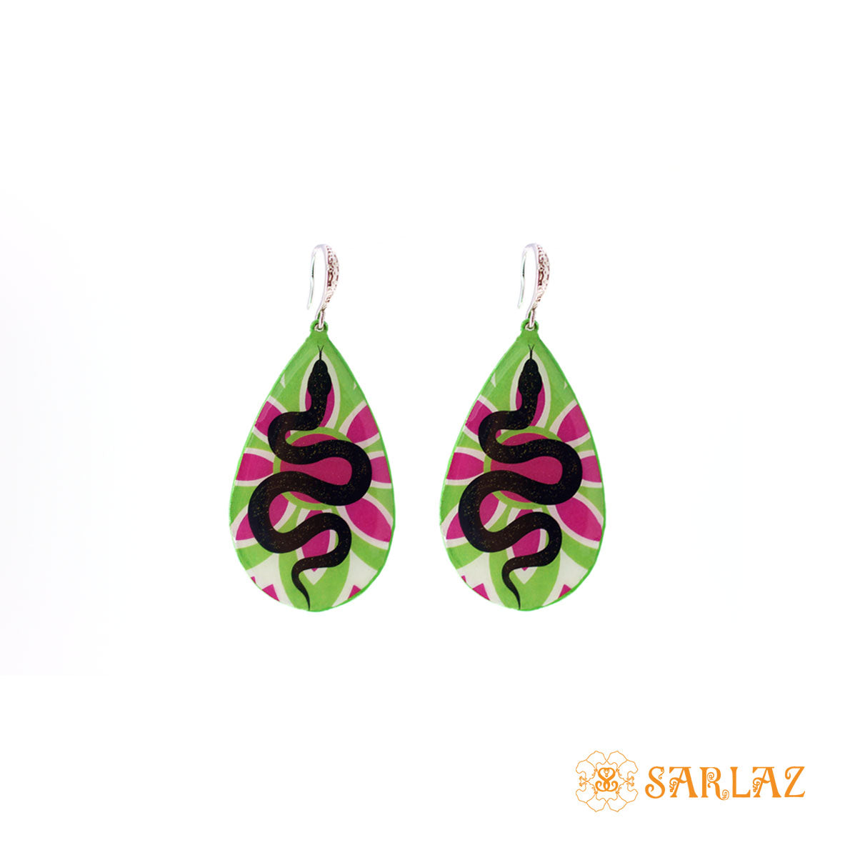 Pretty petal snake earrings — Animal Theme Statement earrings