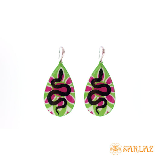 Pretty petal snake earrings — Animal Theme Statement earrings