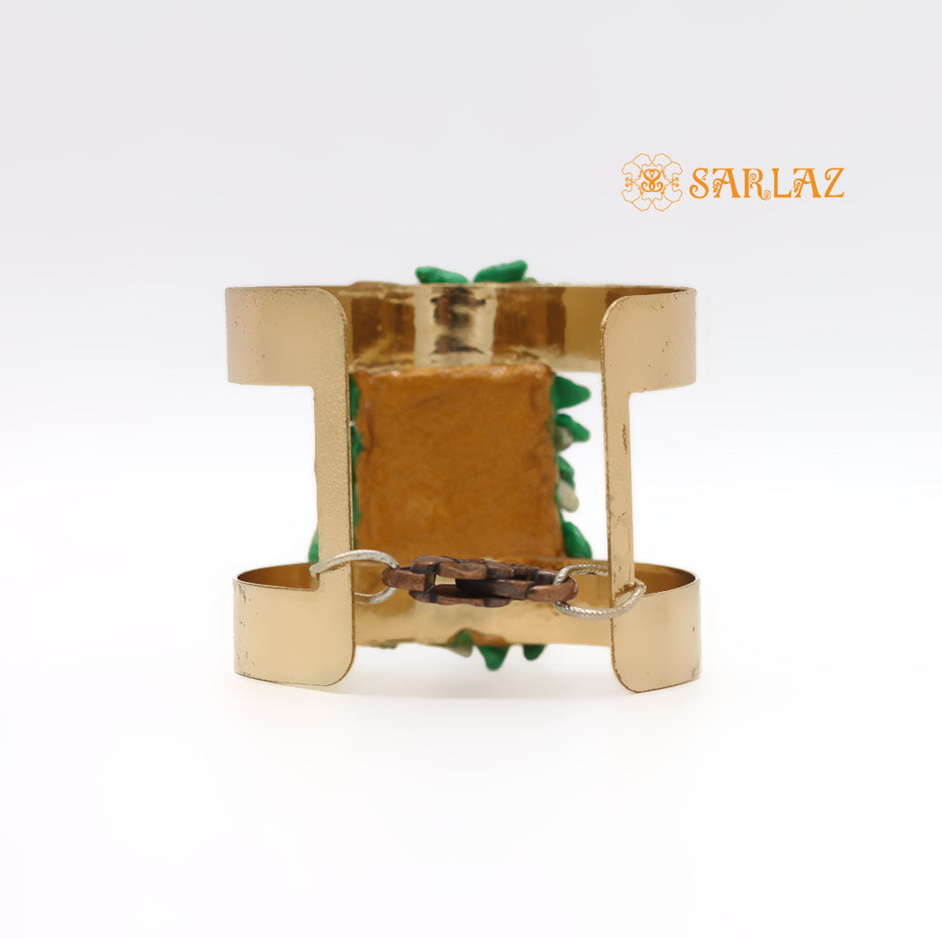 Garden Sleeping Baby Dog themed cuff — Nature Theme — Dog Statement cuff