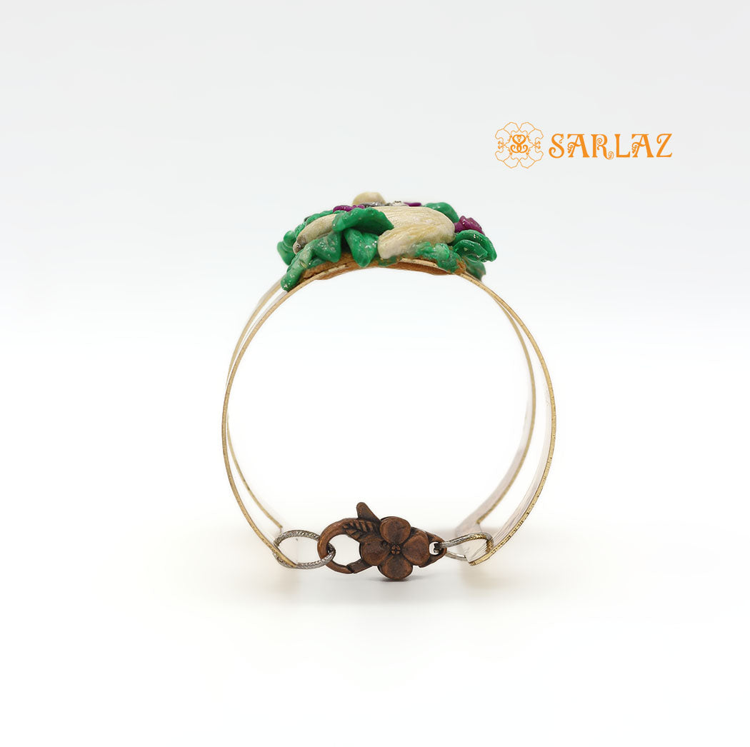 Garden Sleeping Baby Dog themed cuff — Nature Theme — Dog Statement cuff