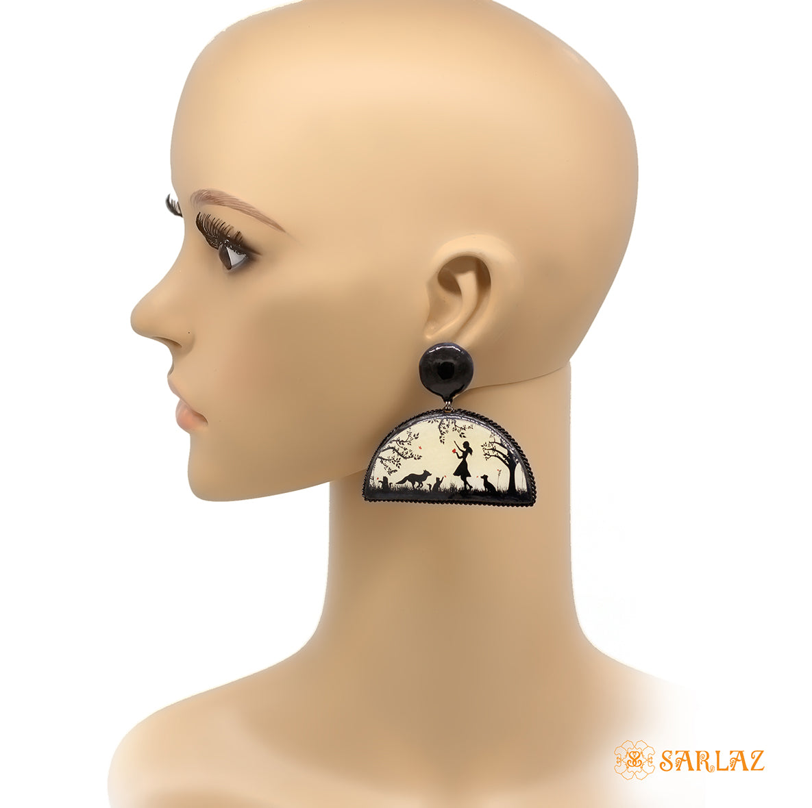 LOVE CALLING Dog Themed Earrings — Dog Art — Dog lovers Statement Earrings