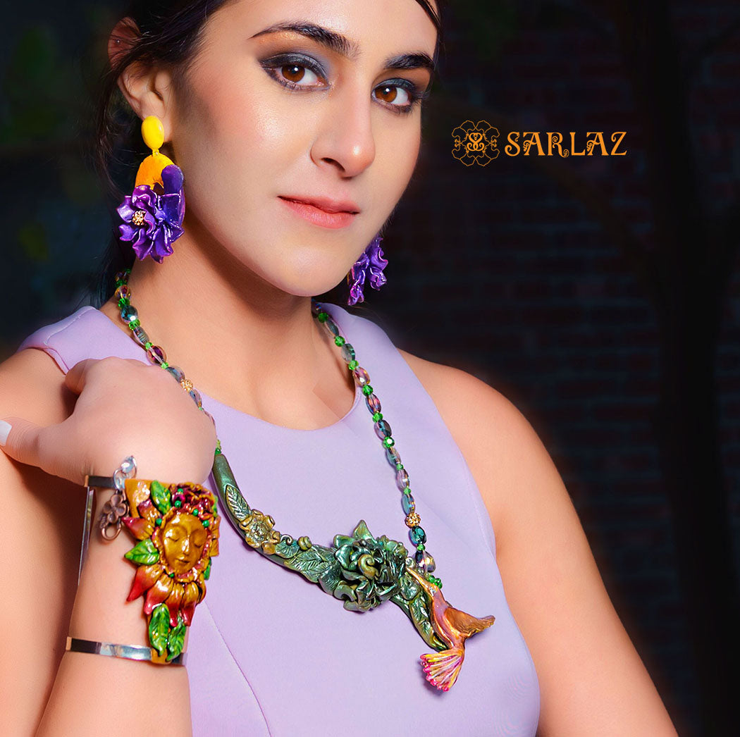 Hummingbird Necklace — Nature Theme —  Bird Statement Necklace