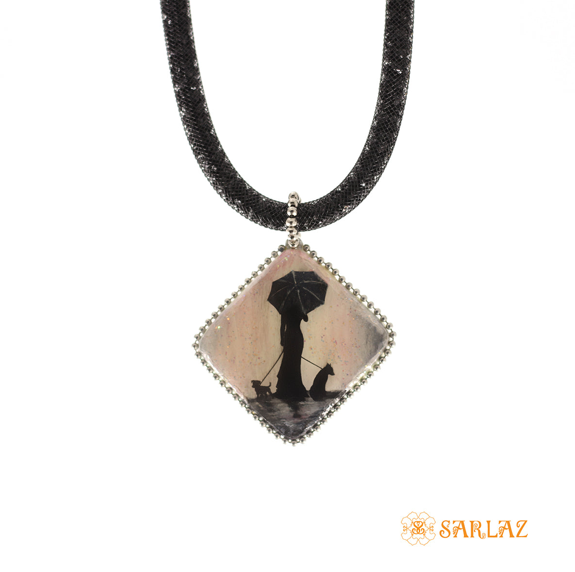 Miracle with paws — Dog Art Pendant  — Dog Themed Necklace