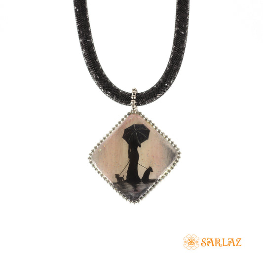 Miracle with paws — Dog Art Pendant  — Dog Themed Necklace