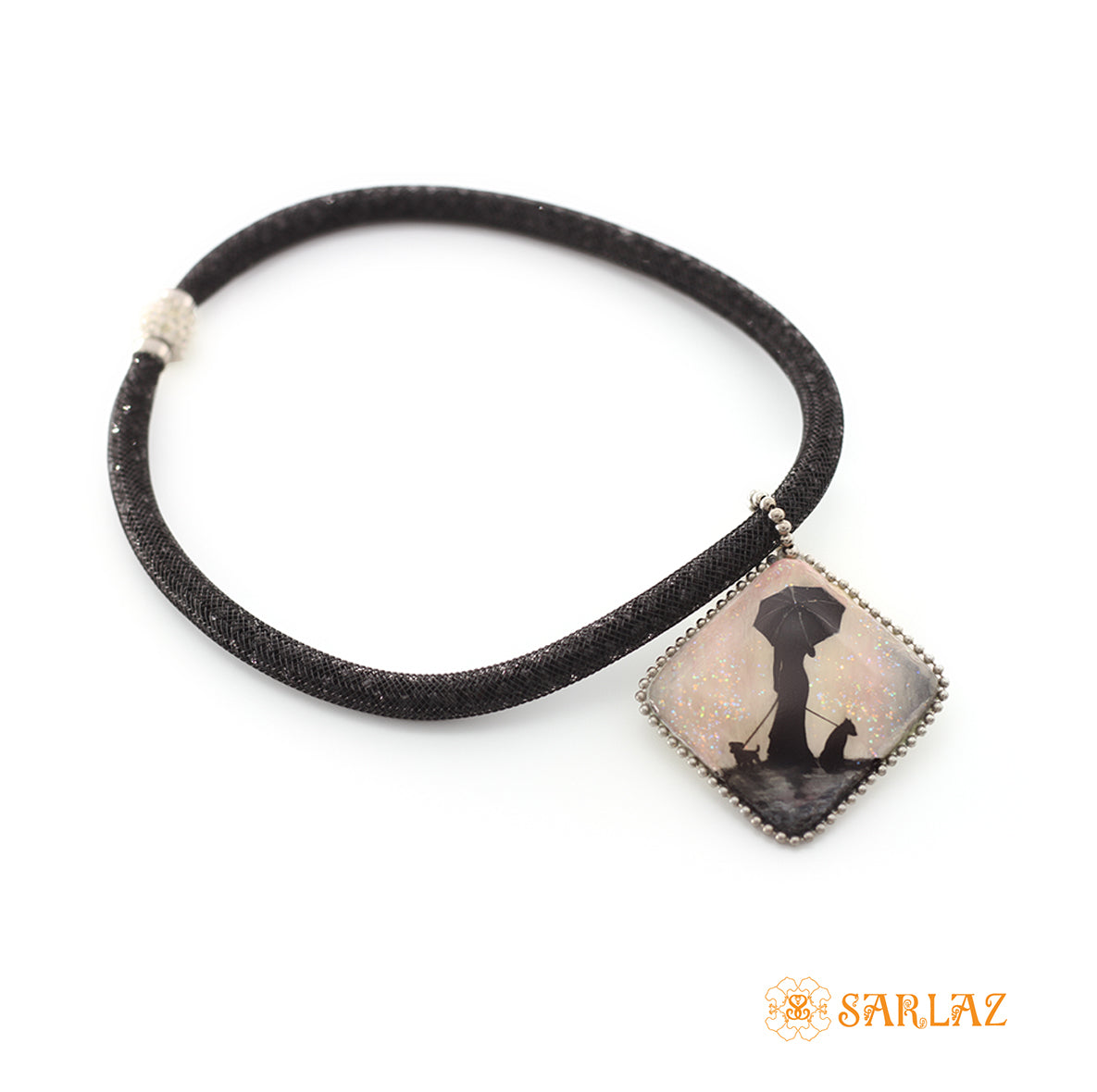 Miracle with paws — Dog Art Pendant  — Dog Themed Necklace