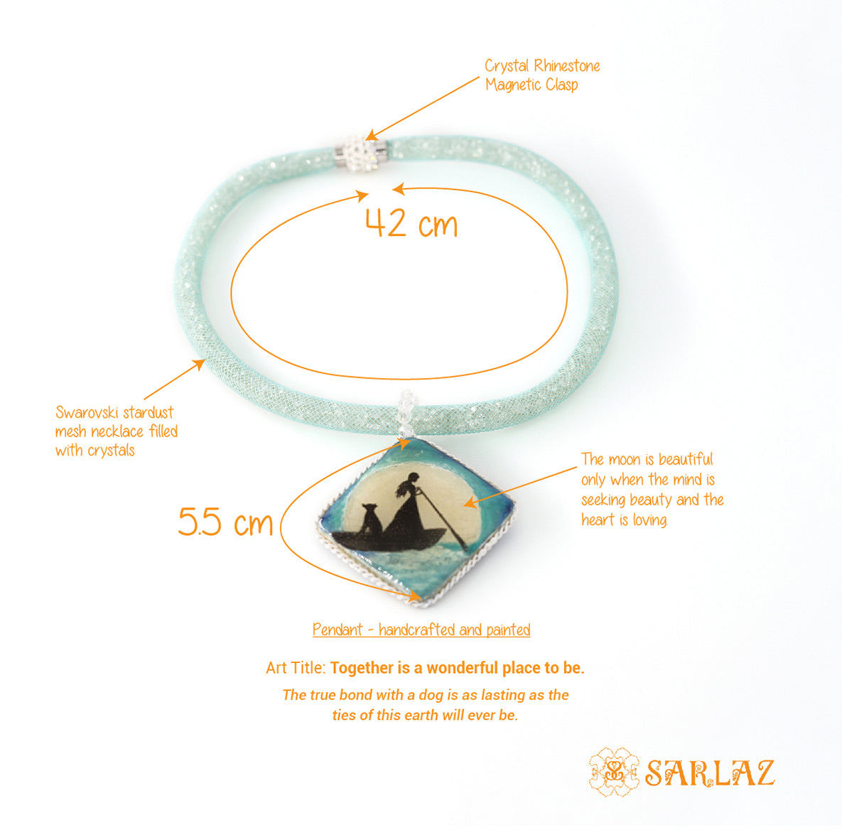 Together Dog Art Pendant — Dog Themed Necklace