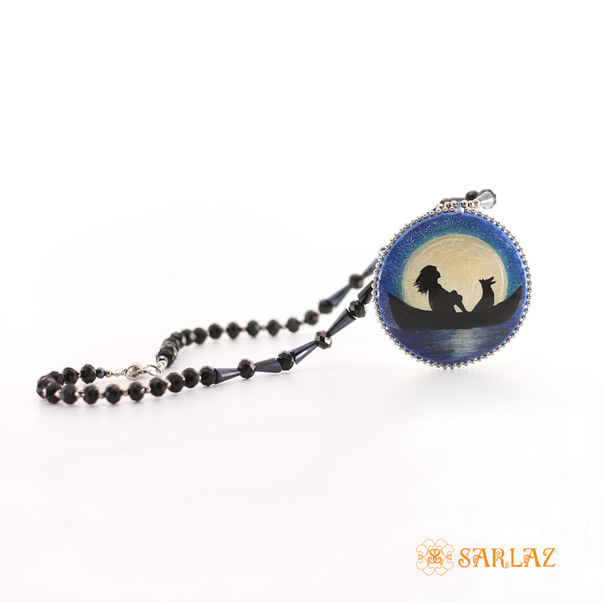 Dog art with quotes necklace. Bold dog themed necklace by SARLAZ