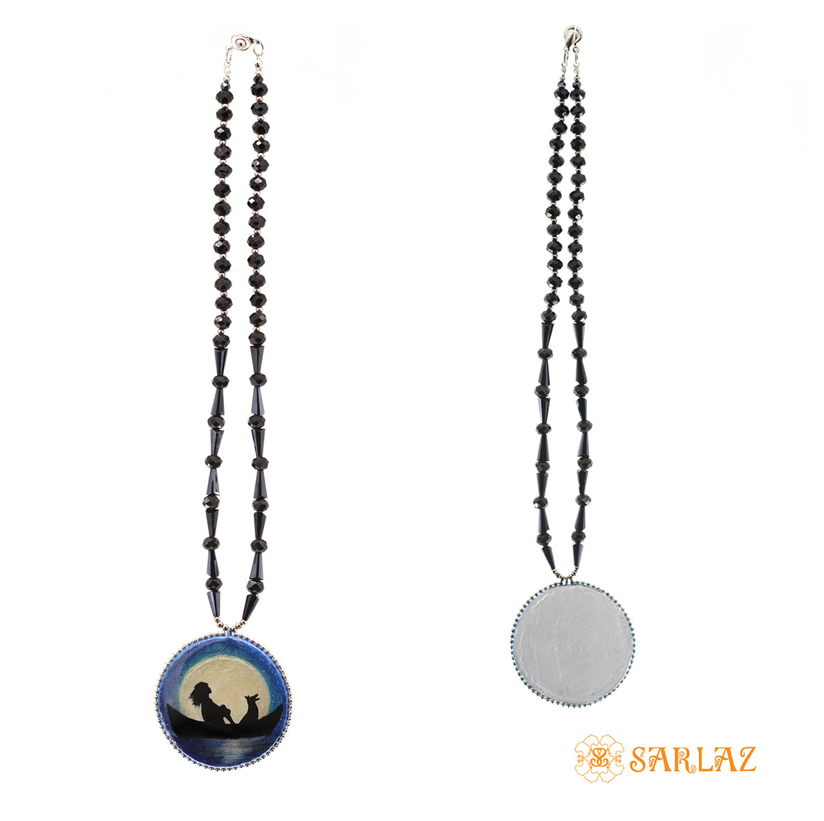 Dog art with quotes necklace. Bold dog themed necklace by SARLAZ