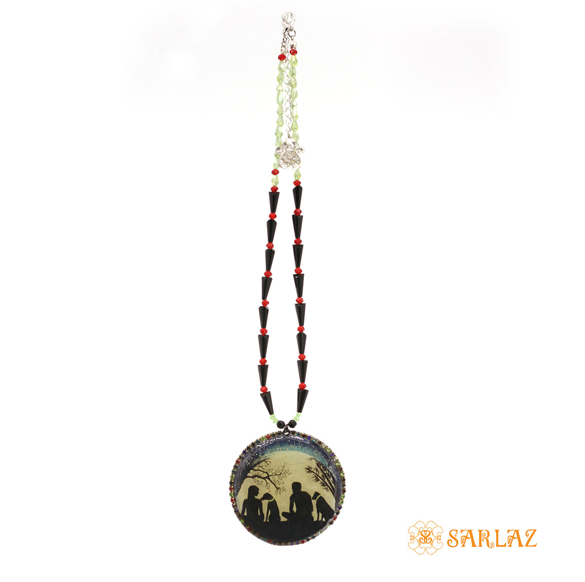 Dog art with quotes necklace. Bold dog themed necklace by SARLAZ