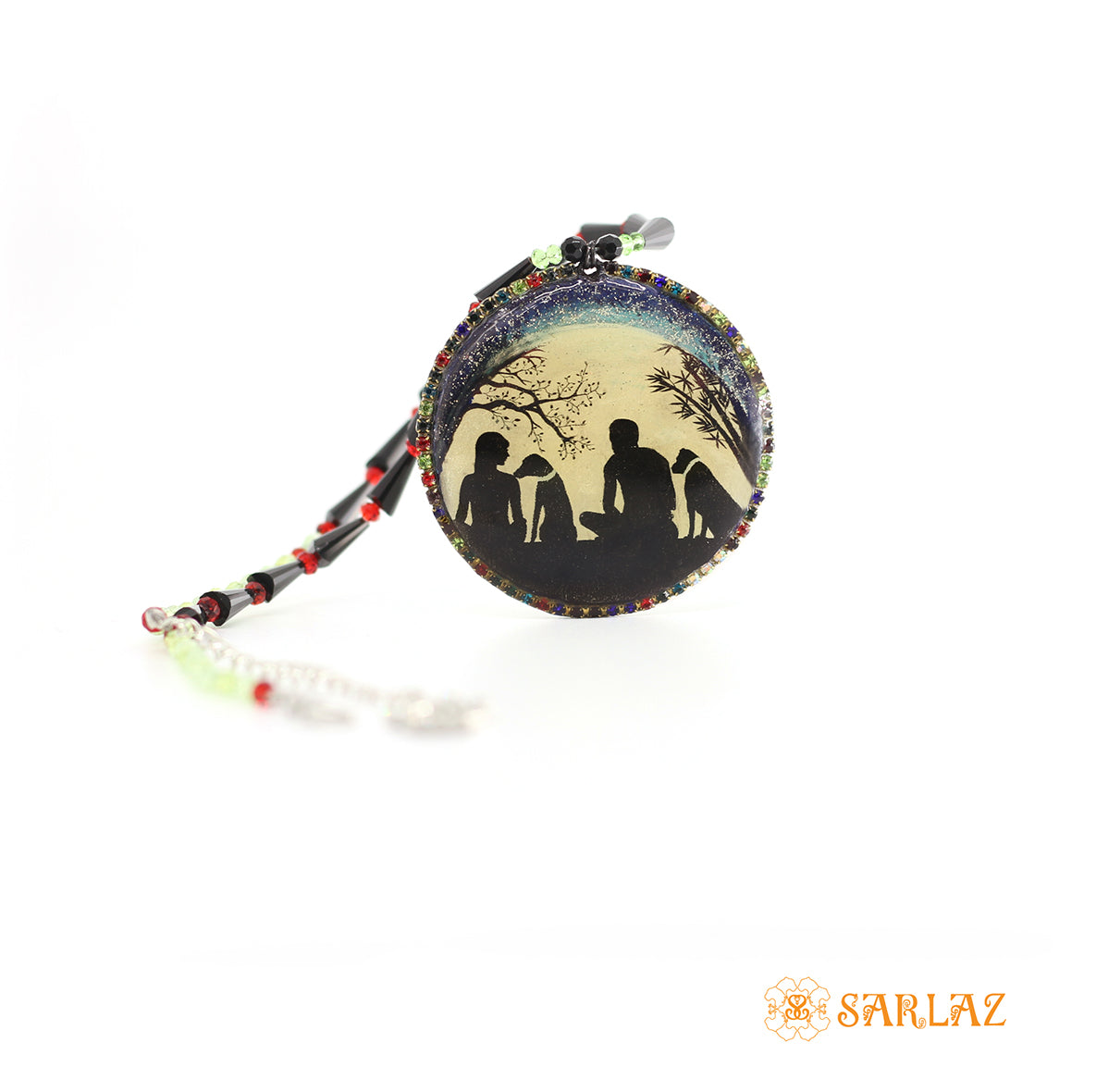 Dog art with quotes necklace. Bold dog themed necklace by SARLAZ