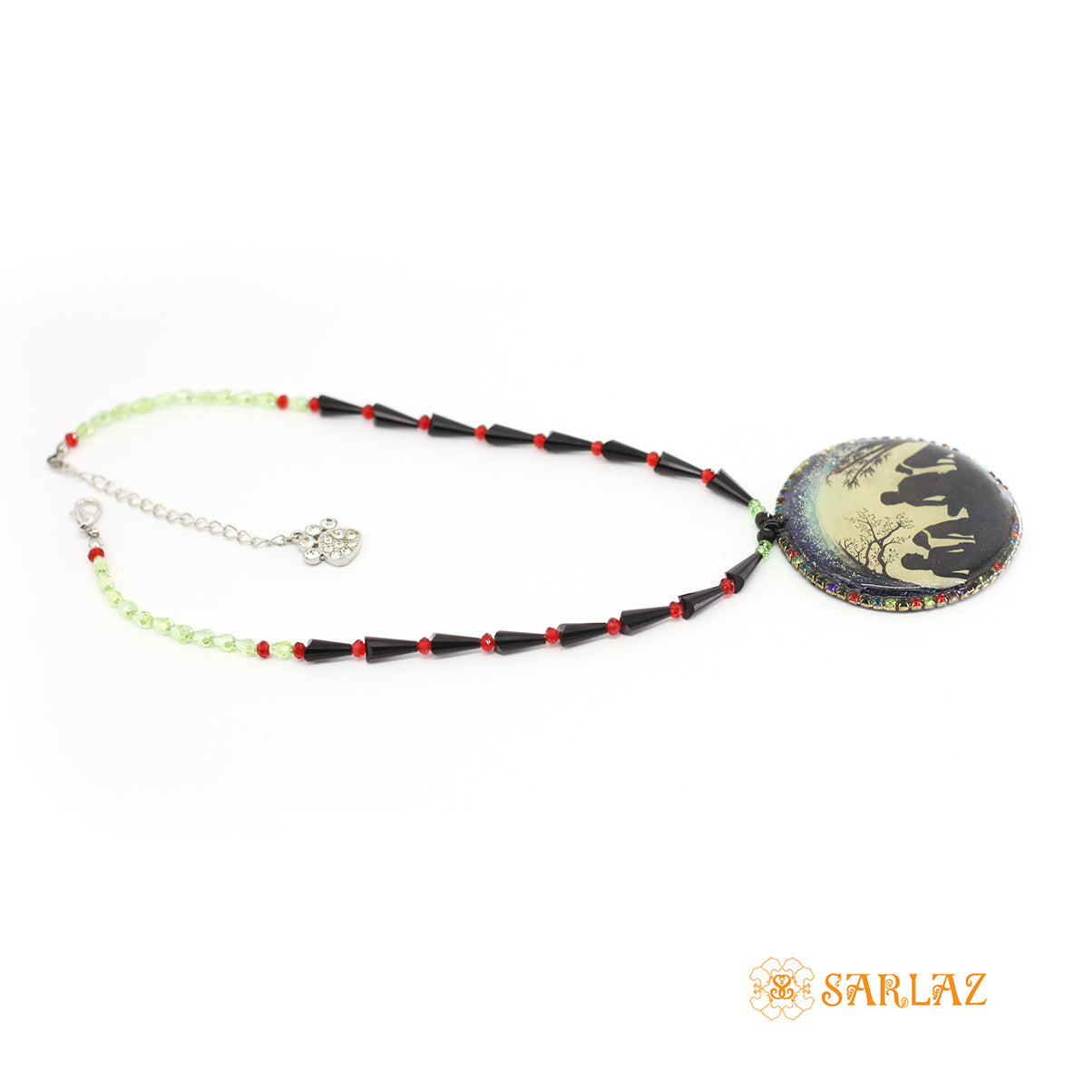 Dog art with quotes necklace. Bold dog themed necklace by SARLAZ