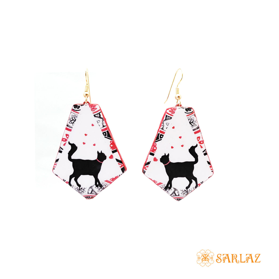Kitty Love - Cat earrings — Animal Theme Statement earrings