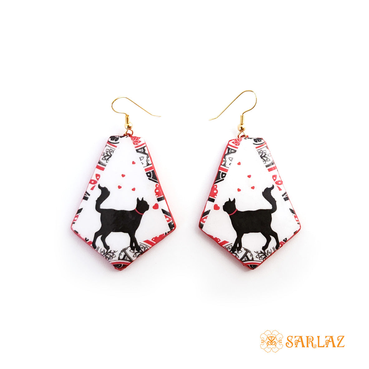 Kitty Love - Cat earrings — Animal Theme Statement earrings