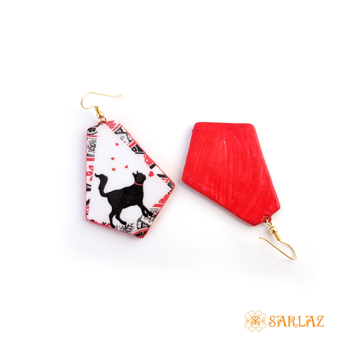 Kitty Love - Cat earrings — Animal Theme Statement earrings