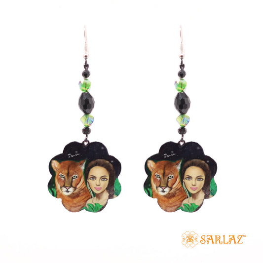 Maya and Cougar earrings — Fearlessly Authentic art jewellery