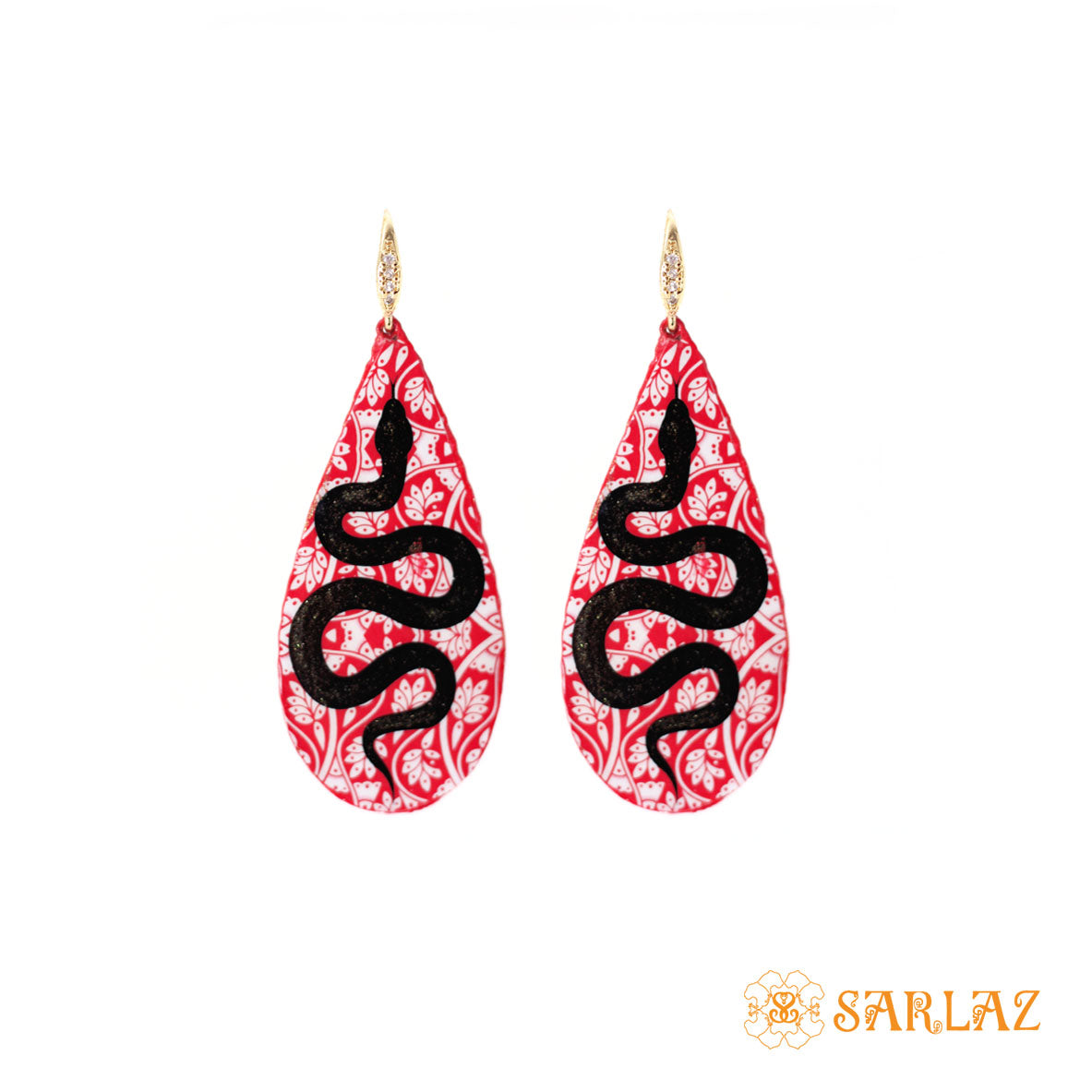 Red deals snake earrings