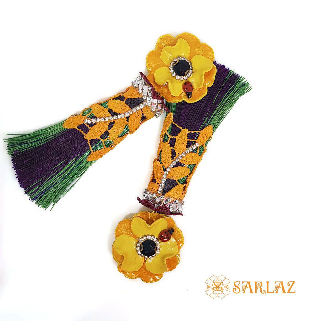 Beauteous Flower Statement Earrings - Tassel Earrings