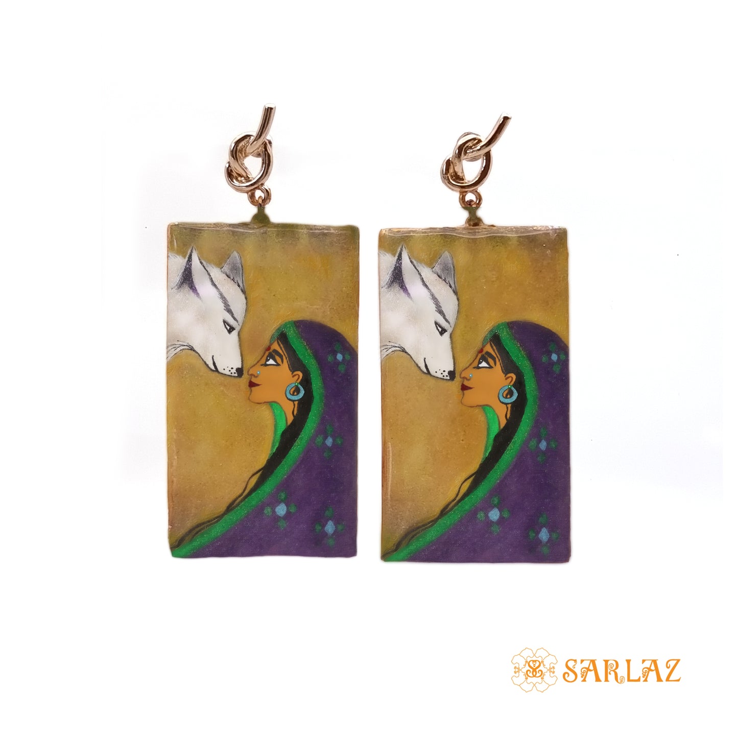 Althea Wilderness earrings — White Wolf Art earrings