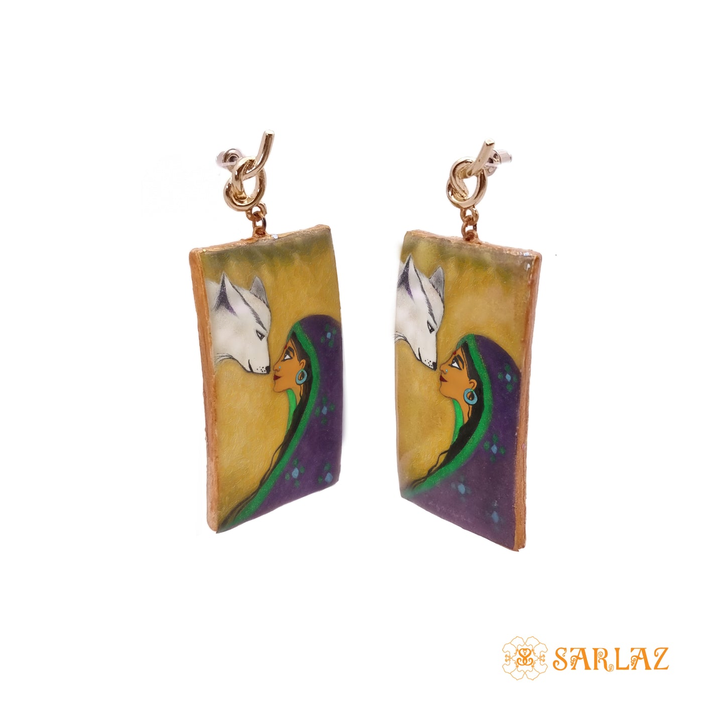 Althea Wilderness earrings — White Wolf Art earrings