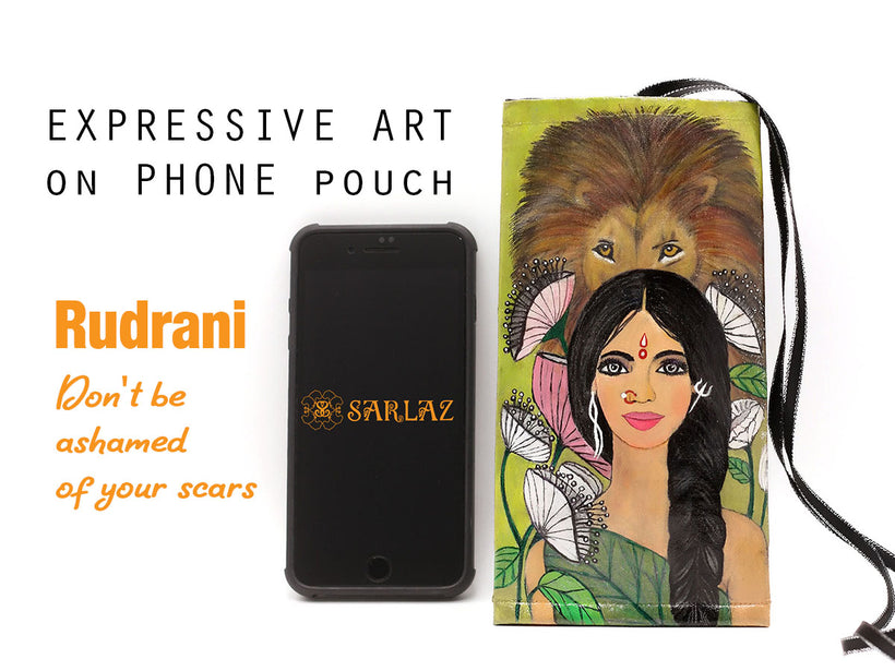 Expressive art on Phone Pouch