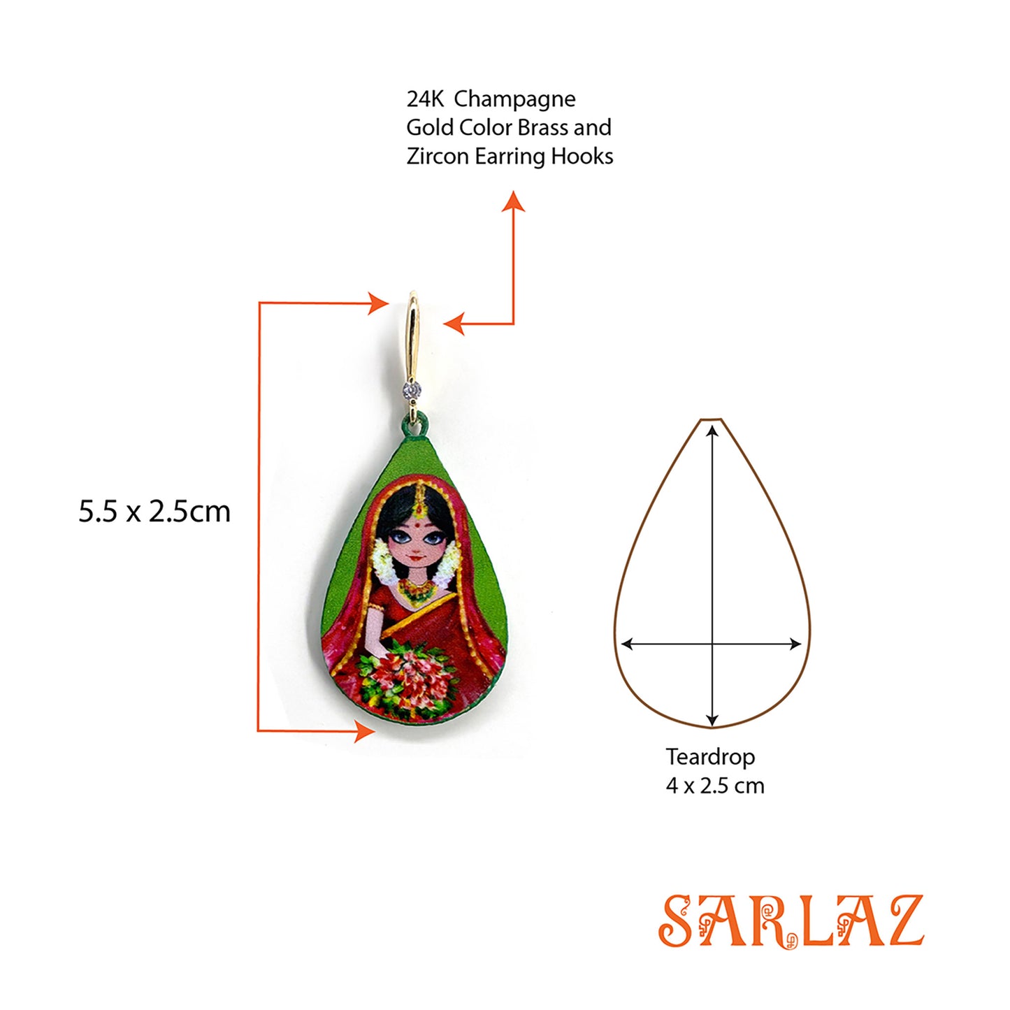 Bridal Bliss — Wood Earrings