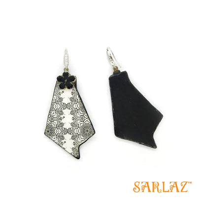 Ebon Muse Black & White Statement earrings — Pattern theme jewellery