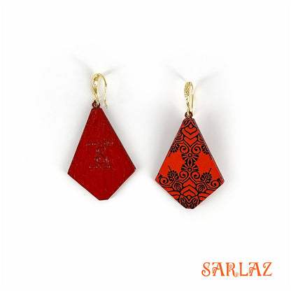 Ember Weave  — Wood Earrings