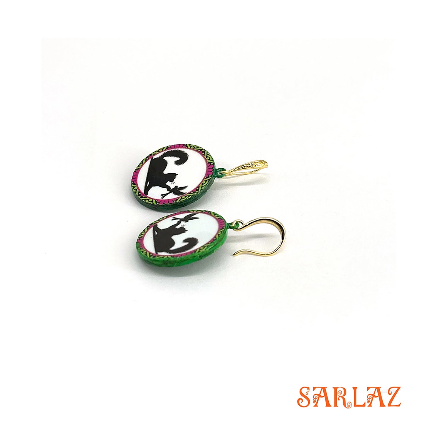 Feather Tease — Wood Earrings