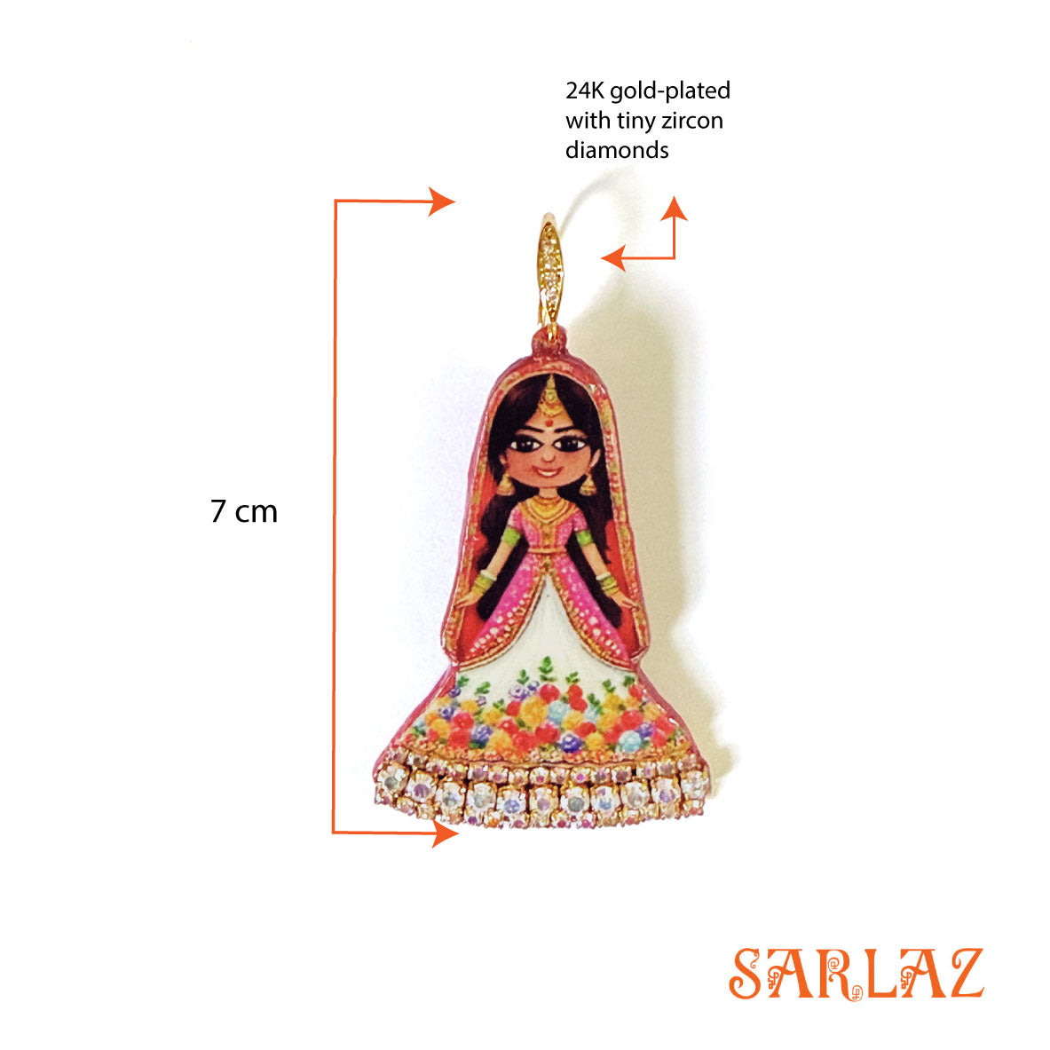 Floral Isai — Silhouette Shape — Bride Art Earrings