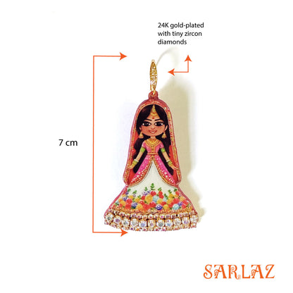 Floral Isai — Silhouette Shape — Bride Art Earrings