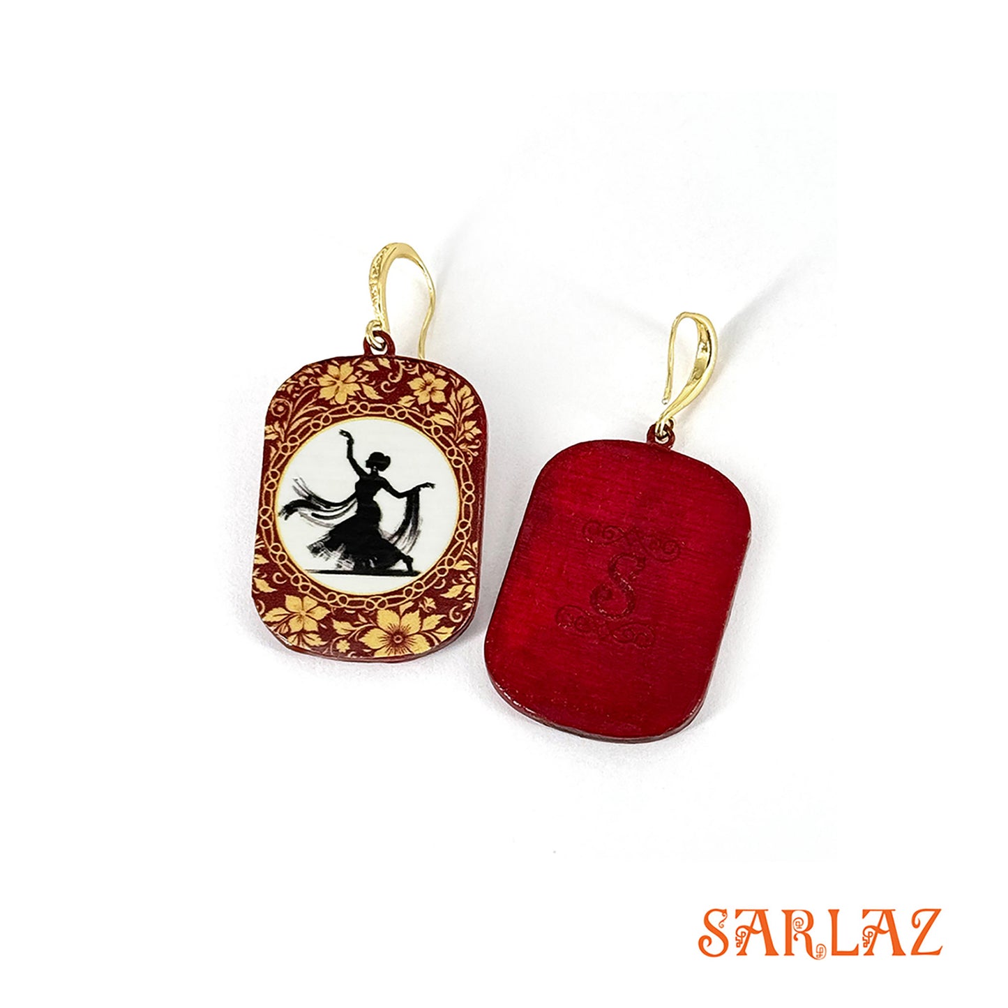 Grace in Motion — Wood Earrings