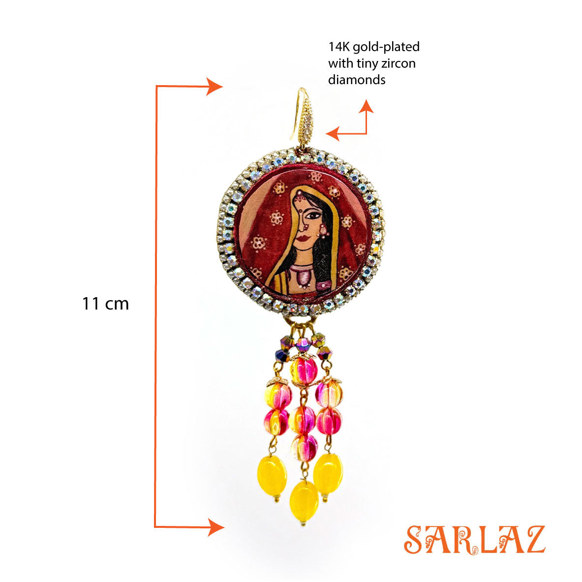 Mangalya — Embellished Circle setting — Bride Art earrings