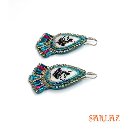 My Dancing Fame  — Teardrop Cascade Frame  — Dance Art Earrings