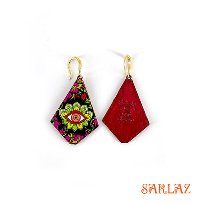 Mystic Bloom Watch — Wood Earrings