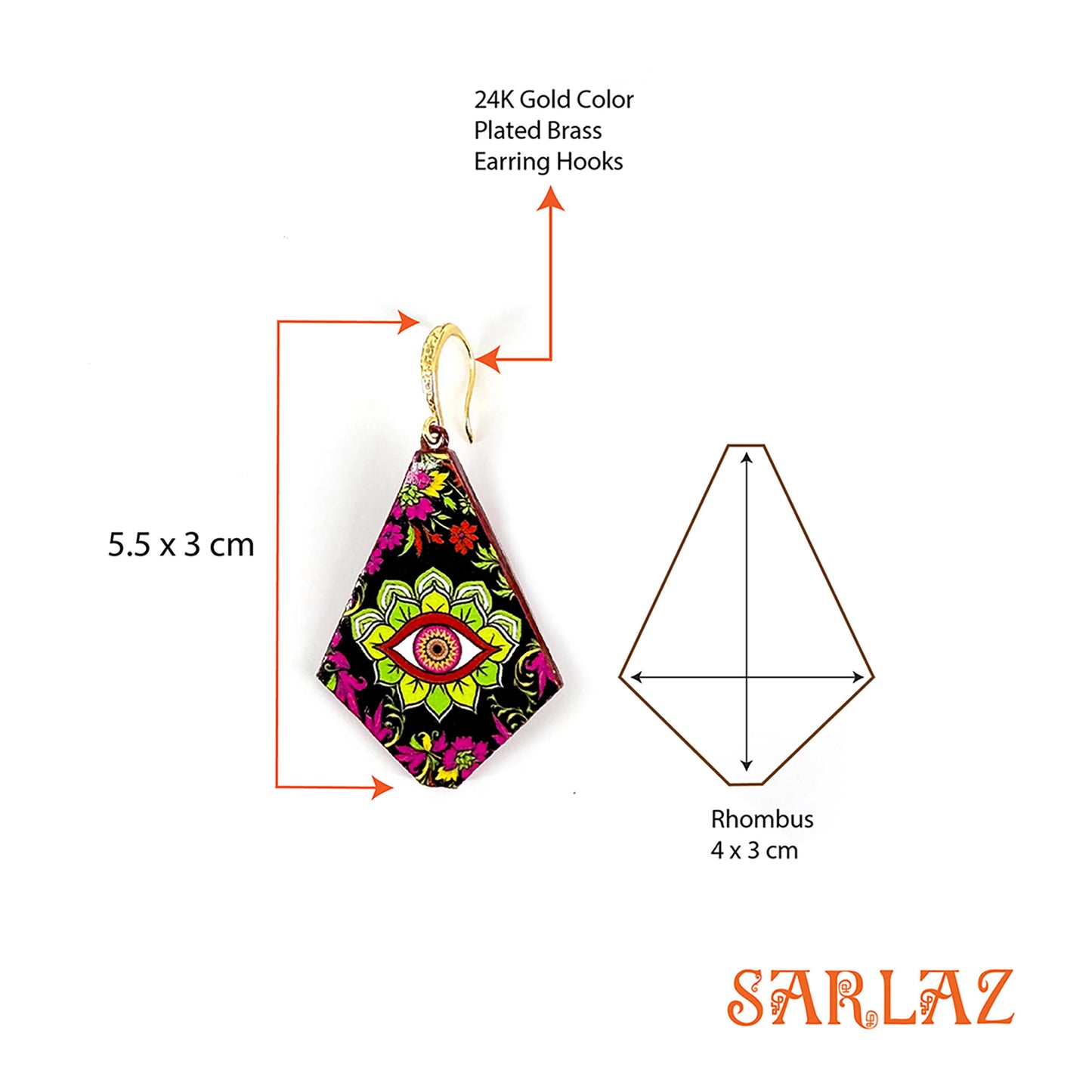 Mystic Bloom Watch — Wood Earrings