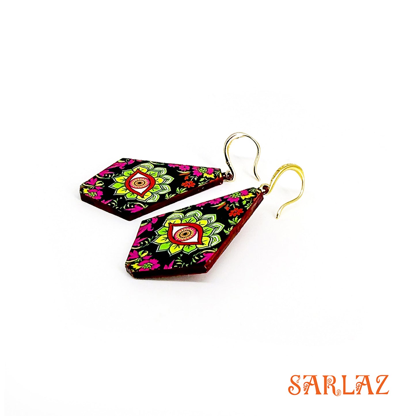 Mystic Bloom Watch — Wood Earrings