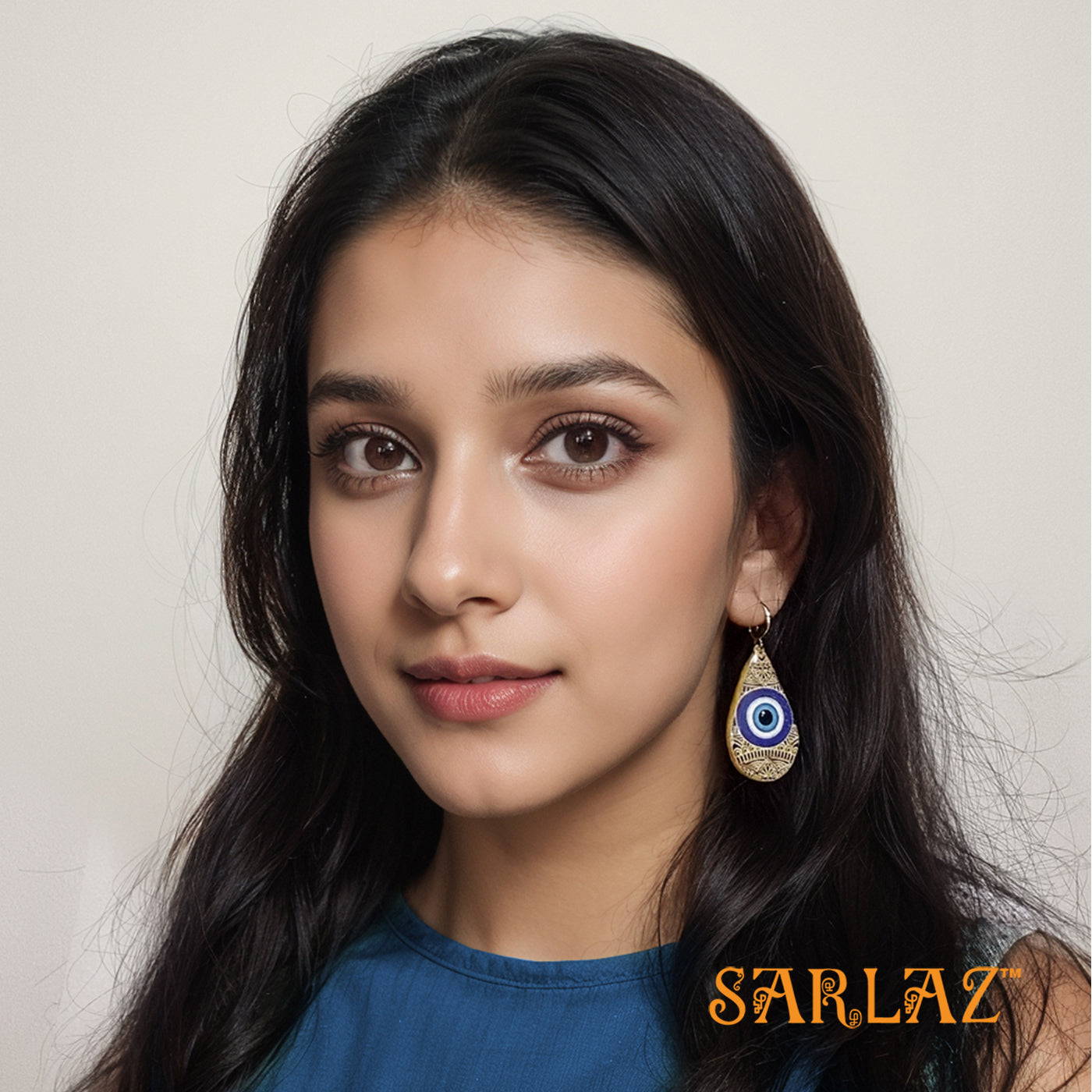 Nepal style — Guardian Gaze: Evil Eyes Teardrop Design — Pattern theme jewellery