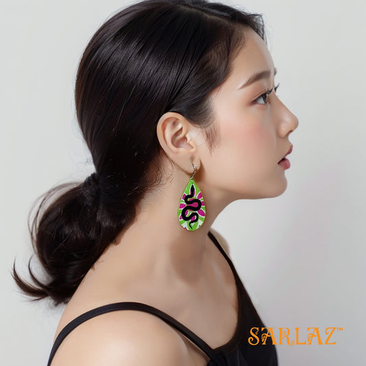 Pretty petal snake earrings — Animal Theme Statement earrings