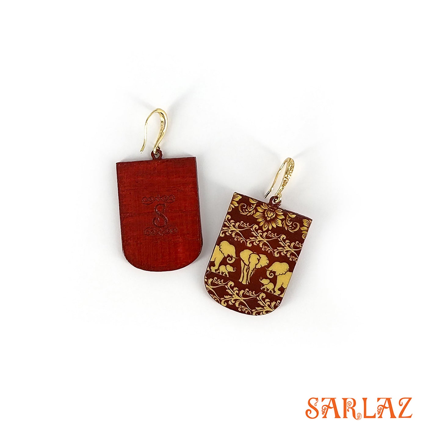 Regal March — Wood Earrings